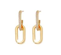 LKingel Double Twist Hoop Earrings for Women, Petite Quartet Earrings, Double Hoop Earrings, Hanging Earrings, Paperclip Stud Earrings for Girls, Zinc, No Gemstone