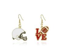 LKingel Football Earrings Game Day Earrings for Women Dangling Gold Rugby Sports Earrings Football Earrings Studs Game Day Outfits for Women, Metal, No Gemstone
