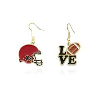 LKingel Football Earrings Game Day Earrings for Women Dangling Gold Rugby Sports Earrings Football Earrings Studs Game Day Outfits for Women, Metal, No Gemstone
