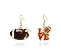 LKingel Football Earrings Game Day Earrings for Women Dangling Gold Rugby Sports Earrings Football Earrings Studs Game Day Outfits for Women, Metal, No Gemstone
