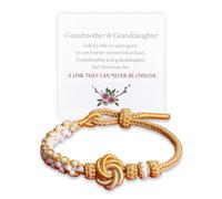 LKingel For Granddaughter Bracelets - A Link That Can Never Be Undone Peach Knot Bracelet Granddaughter Bracelet from Grandma Adjustable Braided Bracelet Forever Brave Strong Bracelet Infinity Heart