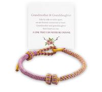 LKingel For Granddaughter Bracelets - A Link That Can Never Be Undone Peach Knot Bracelet Granddaughter Bracelet from Grandma Adjustable Braided Bracelet Forever Brave Strong Bracelet Infinity Heart