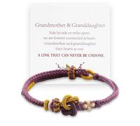 LKingel For Granddaughter Bracelets - A Link That Can Never Be Undone Peach Knot Bracelet Granddaughter Bracelet from Grandma Adjustable Braided Bracelet Forever Brave Strong Bracelet Infinity Heart