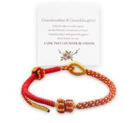 LKingel For Granddaughter Bracelets - A Link That Can Never Be Undone Peach Knot Bracelet Granddaughter Bracelet from Grandma Adjustable Braided Bracelet Forever Brave Strong Bracelet Infinity Heart