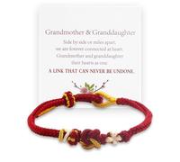 LKingel For Granddaughter Bracelets - A Link That Can Never Be Undone Peach Knot Bracelet Granddaughter Bracelet from Grandma Adjustable Braided Bracelet Forever Brave Strong Bracelet Infinity Heart