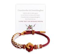 LKingel For Granddaughter Bracelets - A Link That Can Never Be Undone Peach Knot Bracelet Granddaughter Bracelet from Grandma Adjustable Braided Bracelet Forever Brave Strong Bracelet Infinity Heart