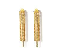 LKingel Gold Chain Earrings for Women Dainty Tassel Dangle Earring Vintage Statement Long Chain Earrings Trendy Jewelry Gift Boho Prom Costume Accessories, Copper, No Gemstone