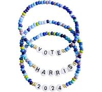 LKingel Kamala Harris Bracelets 2024 US President Campaign Vote Bracelet Harris Beaded Bracelets Kamala Harris Merchandise Bracelet for Women Men, L, alloy, no gemstone
