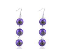 LKingel Mardi Gras Earrings for Women Purple Yellow Green Drop Earrings Mardi Gras Hoop Earrings Mardi Gras Outfit & Festive for Women, L, Alloy Steel, No Gemstone