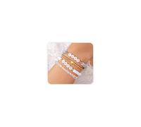 LKingel Mother's Day Beaded Bracelets for Women Stacked Clay Beaded Bracelet Mom Letters Pearl Stretch Bead Bracelet Mother's Day Gift from Daughter Son, L, BEAD, no gemstone