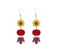 LKingel Thanksgiving Earrings for Women Cute Maple Leaf Turkey Pumpkin Dangle Drop Earring Acrylic Fall Earring Thanksgiving Jewelry Gift for Women 2025, L, Acrylic, No Gemstone