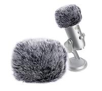 LKJAUOZ Blue Yeti Pop Filter, Blue Yeti Microphone Covers Furry Foam for Yeti Microphone, Pop Filter for Microphone USB Capacitor Blue Yeti Pro, Pop Filter for Indoor and Outdoor