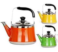 LKJOZCR Electric Kettles Flask Kettle,Large Capacity Whistling Kettle Fastest Boiling, Kettle, Gas, Electric, Induction Stove Color Kettle Tea Kettle Quick Boil Kettle Practical Comfortable/Orange/5L