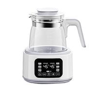 LKJOZCR Electric Kettles Flask 1.3L Glass Kettle, 72H Glass Kettle with Heat Preservation Function, 360° Chassis Heating Fast Water Heater, Led Temperature Prompt and Touch Screen Control/White