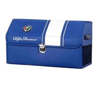 LKJSBSHLH Car Boot Organiser for Alfa Romeo Brera 2005-2010, Trunk Organizer Tidy Storage Box Waterproof Multifunctional Stowing with Lid Essential Accessories,D/Blue-M(53X31X29CM)