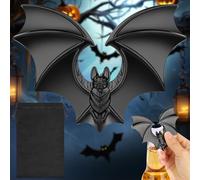 LKKCHER Bat Bottle Opener, Quirky Gift for Men Dad Grandad, Perfect Birthday Fathers Day Halloween Christmas Gifts for Men Women, Black Bat Shaped Bar Tool with Gift Bag