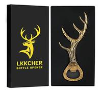 LKKCHER Deer Antler Bottle Opener: Bronze Stag Bottle Opener for Men Women from Hunters to Beer Lovers