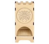 LKKCHER DESIGN Octopus Eye Monster Dice Tower, Wooden DND Dice Roller Tower, Fantasy Board Game Accessories, RPG Portable Dice Tray, Camping Game Box, D&D Gifts for Player (Dice Not Included)