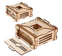 LKKCHER DESIGN Wooden Dice Jail with Striped Bars, Tabletop Gaming Dice Box, D&D Striped Cage for RPG Accessories, Prison Box for Bad Dice, DND Gifts for Fantasy Gamer Fans