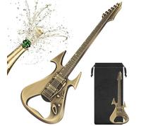 LKKCHER Guitar Bottle Opener, Music Gift for Men Women, Bronze Guitar-Shaped Bar Accessory with Gift Bag, Ideal for Birthday, Fathers Day Christmas Pub Nights