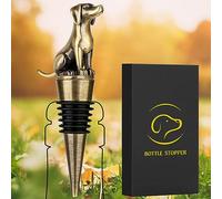 LKKCHER Labrador Retriever Wine Stopper, Dog Wine Gifts for Men Dog Lovers, Father Day Gifts Christmas Gifts Birthday Gifts for Men, Bottle Stoppers for Wine Champagne, Bronze with Gift Box (HJS0701)