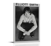 LKKHPEP Elliott Smith Poster Vintage Black And White Poster Canvas Wall Art Decorative Home Decor Painting for Living Room Bedroom 12x18inch(30x45cm) Frame-style
