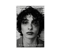 LKKHPEP Finn Poster Wolfhard Vintage Black And White Poster Canvas Wall Art Decorative Home Decor Painting for Living Room Bedroom 08x12inch(20x30cm) Unframe-style
