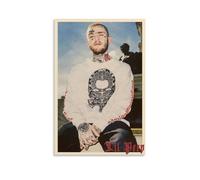 LKKHPEP Lil Poster Peep-Rapper Retro Poster Canvas Wall Art Decorative Home Decor Painting for Living Room Bedroom 12x18inch(30x45cm) Unframe-style