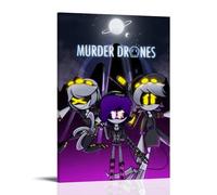 LKKHPEP Murder Poster Drones Anime Poster Canvas Wall Art Decorative Home Decor Painting for Living Room Bedroom 12x18inch(30x45cm) Frame-style