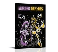 LKKHPEP Murder Poster Drones Anime Poster Canvas Wall Art Decorative Home Decor Painting for Living Room Bedroom 08x12inch(20x30cm) Frame-style