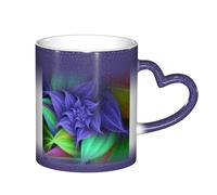 LKLDDPZB Abstract Floral Print Heat Changing Coffee Mug –11 Oz Magic Color Changing Mug, Ceramic Thermal Reactive Cup for Men and Women