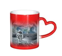LKLDDPZB Astronaut Print Heat Changing Coffee Mug â€“11 Oz Magic Color Changing Mug, Ceramic Thermal Reactive Cup for Men and Women
