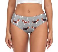 LKLDDPZB Beagle Patterns Women'S Briefs - All-Over Print, Ultra-Comfortable With 4-Way Stretch For Everyday Wear Black