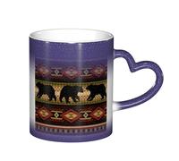 LKLDDPZB Bear Print Heat Changing Coffee Mug â€“11 Oz Magic Color Changing Mug, Ceramic Thermal Reactive Cup for Men and Women