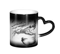 LKLDDPZB Black and White Marble Print Heat Changing Coffee Mug â€“11 Oz Magic Color Changing Mug, Ceramic Thermal Reactive Cup for Men and Women