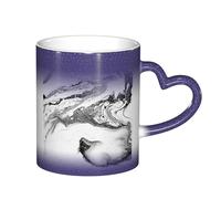LKLDDPZB Black and White Marble Print Heat Changing Coffee Mug â€“11 Oz Magic Color Changing Mug, Ceramic Thermal Reactive Cup for Men and Women