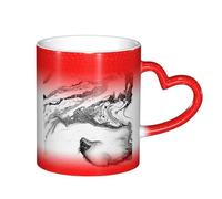 LKLDDPZB Black and White Marble Print Heat Changing Coffee Mug â€“11 Oz Magic Color Changing Mug, Ceramic Thermal Reactive Cup for Men and Women