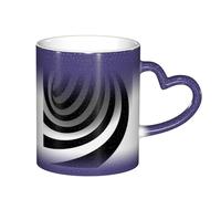 LKLDDPZB Black and White Print Heat Changing Coffee Mug â€“11 Oz Magic Color Changing Mug, Ceramic Thermal Reactive Cup for Men and Women