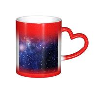 LKLDDPZB Blue & Purple Galaxy Print Heat Changing Coffee Mug â€“11 Oz Magic Color Changing Mug, Ceramic Thermal Reactive Cup for Men and Women