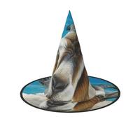 LKLDDPZB Blue Sheep Print Printed Halloween Witch Hat For Women And Men Pointy Hat Decoration Cosplay