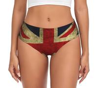 LKLDDPZB British Flag Women'S Briefs - All-Over Print, Ultra-Comfortable With 4-Way Stretch For Everyday Wear Black