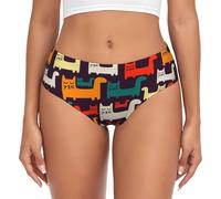 LKLDDPZB Cat Women'S Briefs - All-Over Print, Ultra-Comfortable With 4-Way Stretch For Everyday Wear Black