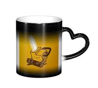 LKLDDPZB Cute Crying Chainsaw Print Heat Changing Coffee Mug â€“11 Oz Magic Color Changing Mug, Ceramic Thermal Reactive Cup for Men and Women
