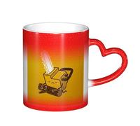 LKLDDPZB Cute Crying Chainsaw Print Heat Changing Coffee Mug â€“11 Oz Magic Color Changing Mug, Ceramic Thermal Reactive Cup for Men and Women