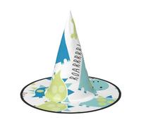 LKLDDPZB Cute Dinosaur Printed Halloween Witch Hat For Women And Men Pointy Hat Decoration Cosplay