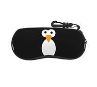 LKLDDPZB Cute Penguin Print Ultra-Lightweight & Portable Soft-Shell Glasses Case (Horizontal Design) â€“ Full-Frame Double-Sided Print With Chloroprene Rubber Material
