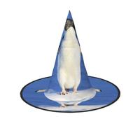 LKLDDPZB Cute Penguin Printed Halloween Witch Hat For Women And Men Pointy Hat Decoration Cosplay