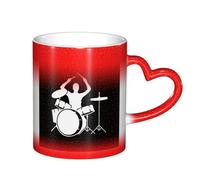 LKLDDPZB Drummer Print Heat Changing Coffee Mug â€“11 Oz Magic Color Changing Mug, Ceramic Thermal Reactive Cup for Men and Women