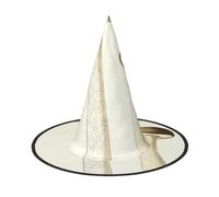 LKLDDPZB Edible Mushrooms Printed Halloween Witch Hat For Women And Men Pointy Hat Decoration Cosplay