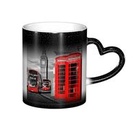 LKLDDPZB England UK London Telephone Print Heat Changing Coffee Mug â€“11 Oz Magic Color Changing Mug, Ceramic Thermal Reactive Cup for Men and Women